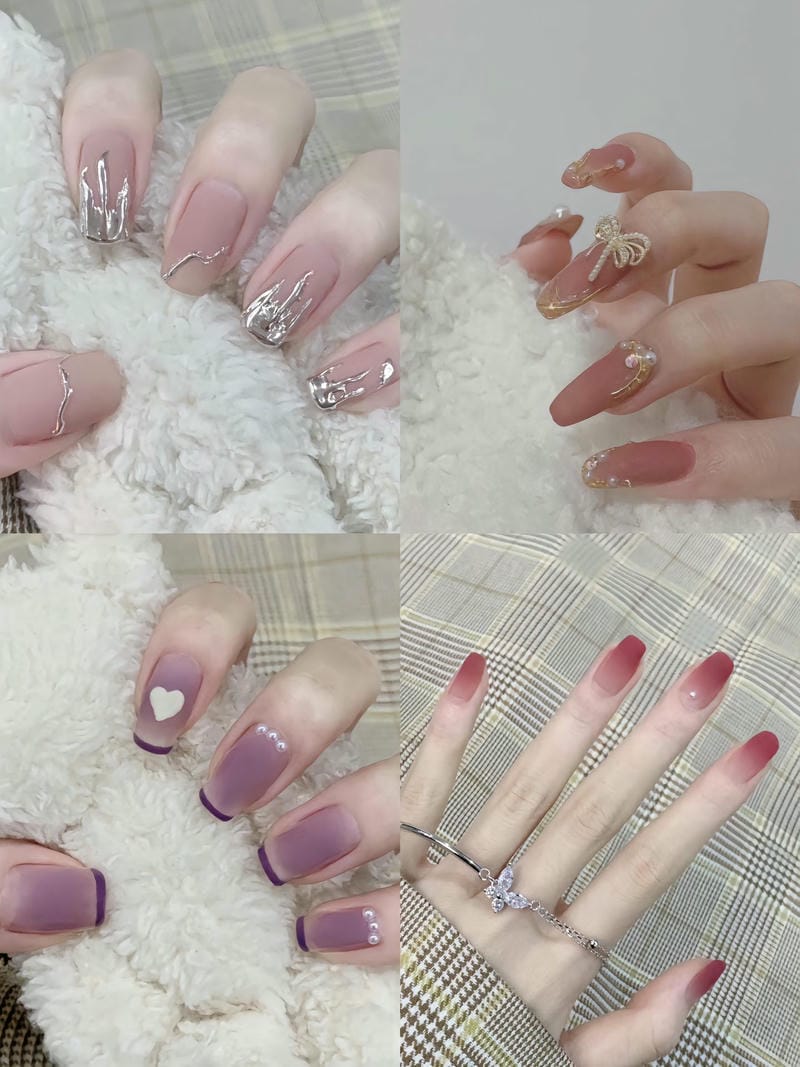 20 mẫu nail nhám cá tính, sang chảnh cho nàng hiện đại 6 Mau Mong Nham Dep Sang Tay