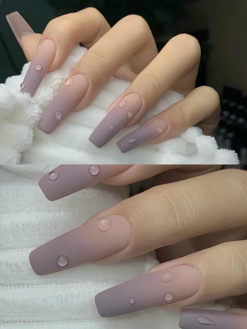 20 mẫu nail nhám cá tính, sang chảnh cho nàng hiện đại 7 Mau Mong Nham Ket Hop Hieu Ung Ombre