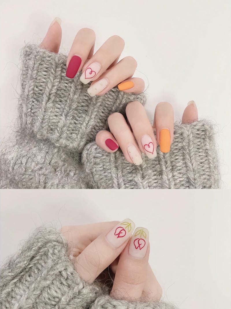 20 mẫu nail nhám cá tính, sang chảnh cho nàng hiện đại 10 Mau Mong Nham Mix Mau Dep