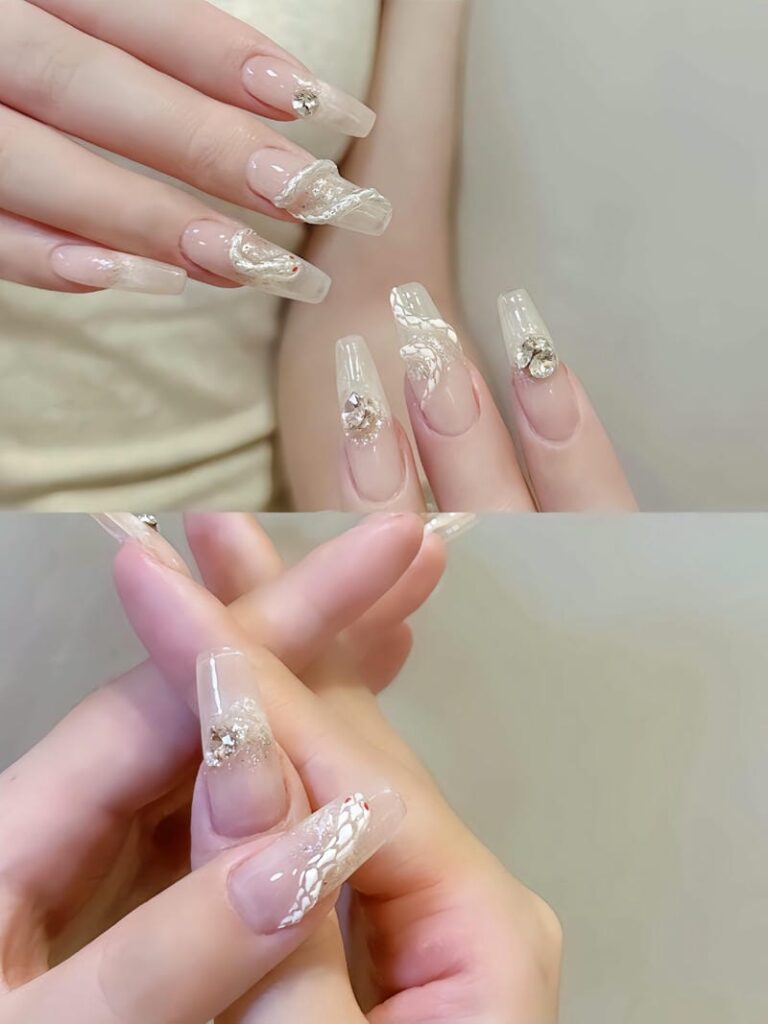 40+ Mẫu Nail Con Rắn Đẹp – Quyến Rũ, Cá Tính Và Thần Bí 8 Mau Nail Ran Noi Dinh Da Don Gian 768x1024 (1)