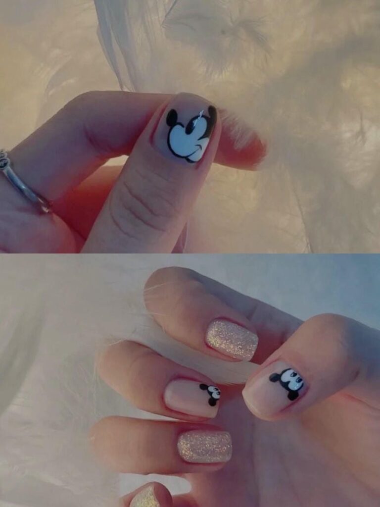 59+ mẫu nail chuột Mickey dễ thương, nổi bật cho nàng mê hoạt hình 14 Nail Ve Chuot Mickey Cute 768x1024