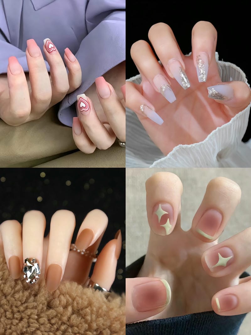 20 mẫu nail nhám cá tính, sang chảnh cho nàng hiện đại 13 Nhung Mau Nail Nham Don Gian Dep