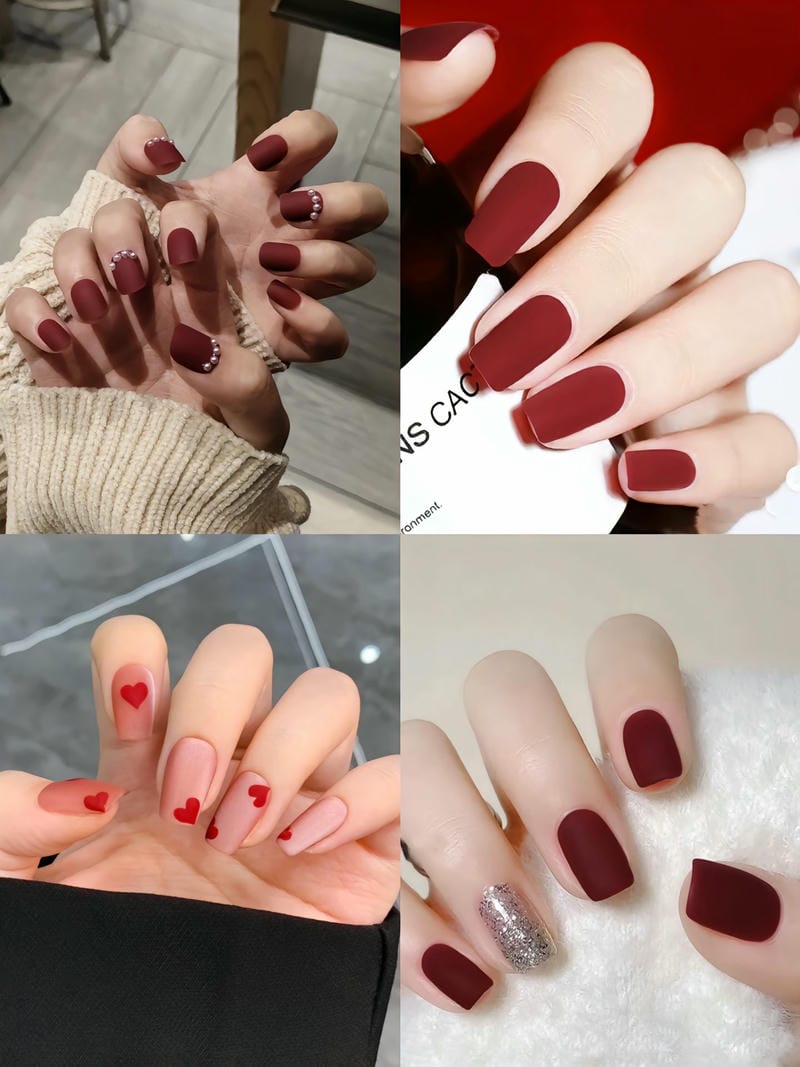 20 mẫu nail nhám cá tính, sang chảnh cho nàng hiện đại 20 Nhung Mau Nail Nham Son Tron Don Gian