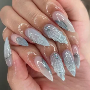 Mẫu Nail Vỏ Sò Ngọc Trai: 30+ Thiết Kế Sang Trọng Cho Nàng 13 Mau Nail Vo So Ngoc Trai (4)
