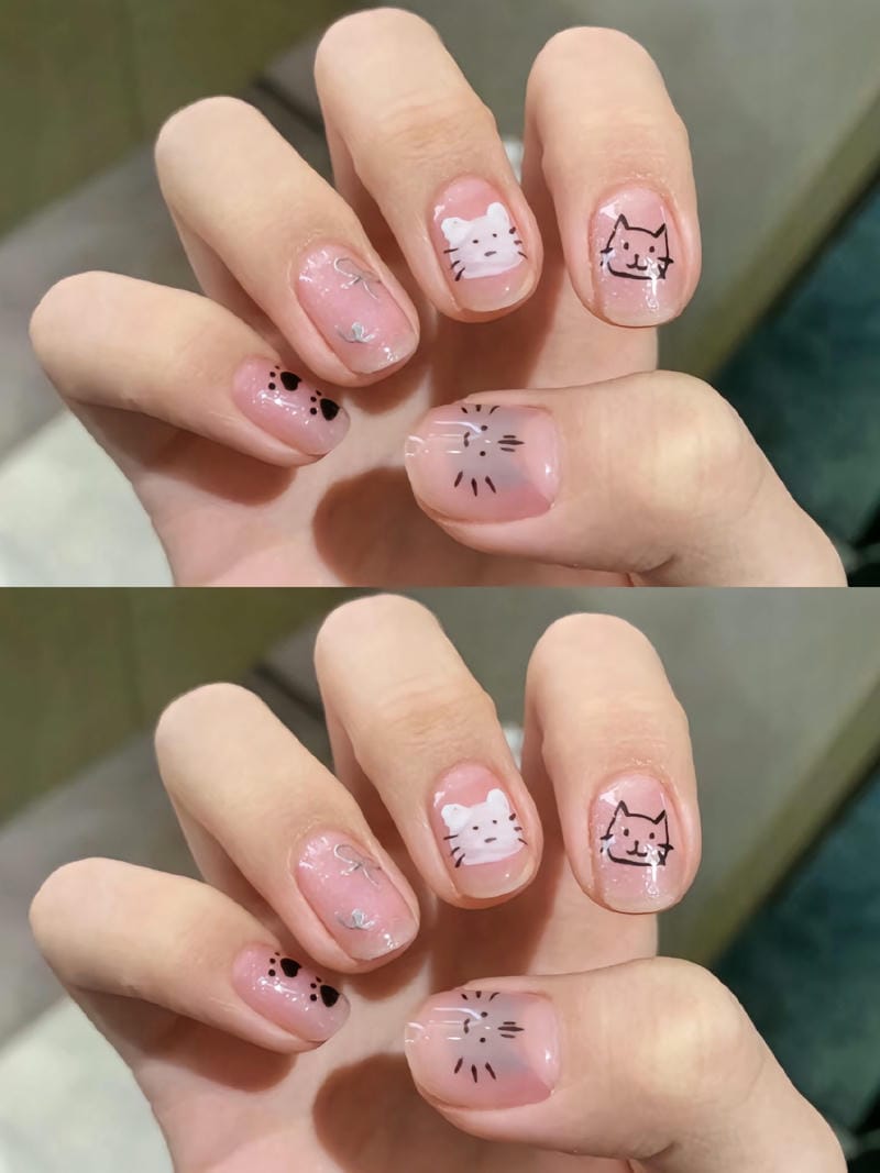 60+ Mẫu Nail Con Mèo Cute Hot Nhất Mau Mong Ve Meo Don Gian Nhe Nhang