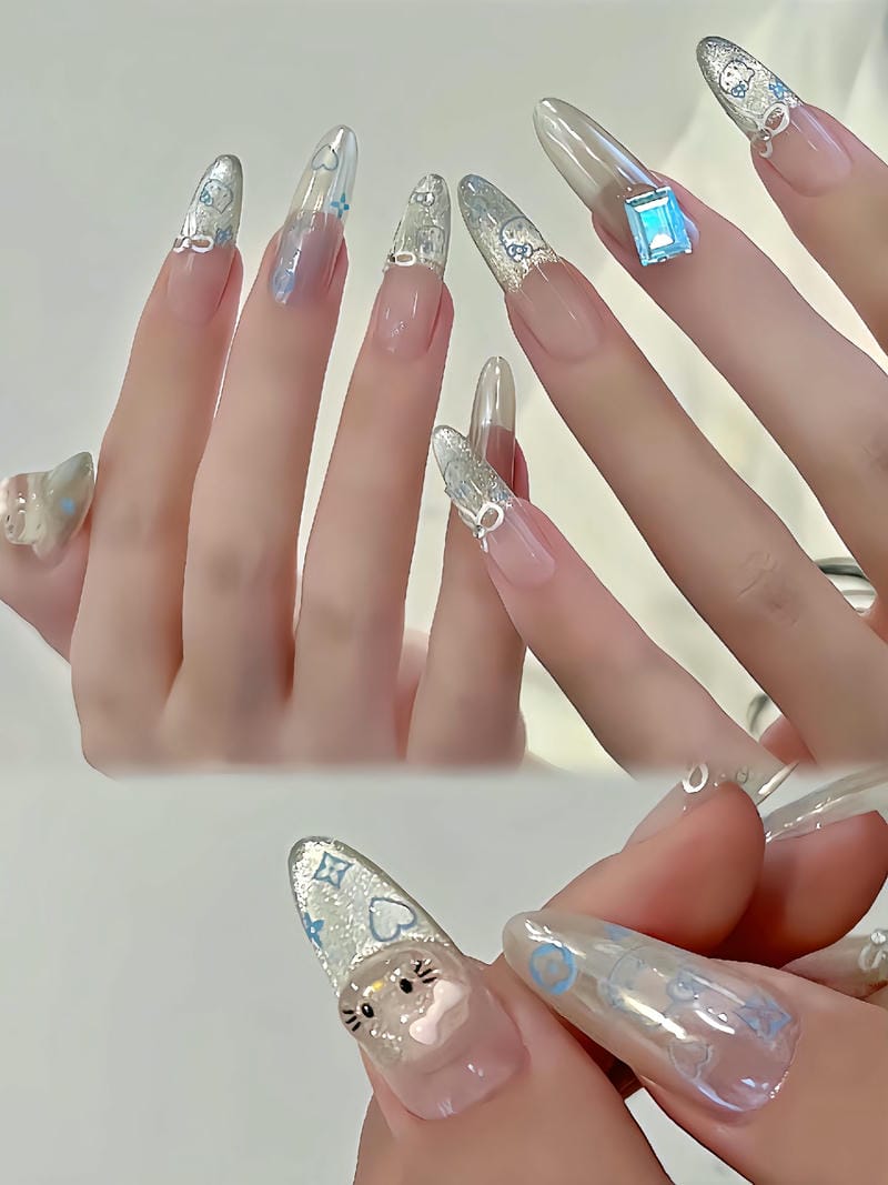 60+ Mẫu Nail Con Mèo Cute Hot Nhất Mau Mong Ve Meo Ket Hop Dinh Da Nhe Nhang