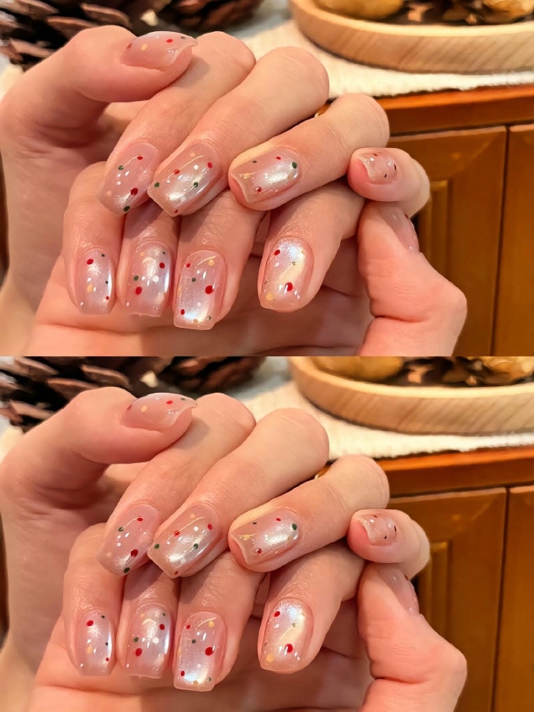 Top 10 mẫu nail chấm bi trẻ trung, sang chảnh hot nhất hiện nay 14 Mau Nail Cham Bi Nhieu Mau Don Gian