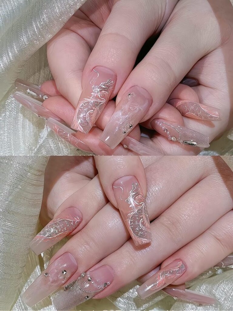 20+ Mẫu nail hình con rồng sang chảnh, độc đáo nhất 9 Mau Nail Hinh Con Rong Don Gian 768x1024