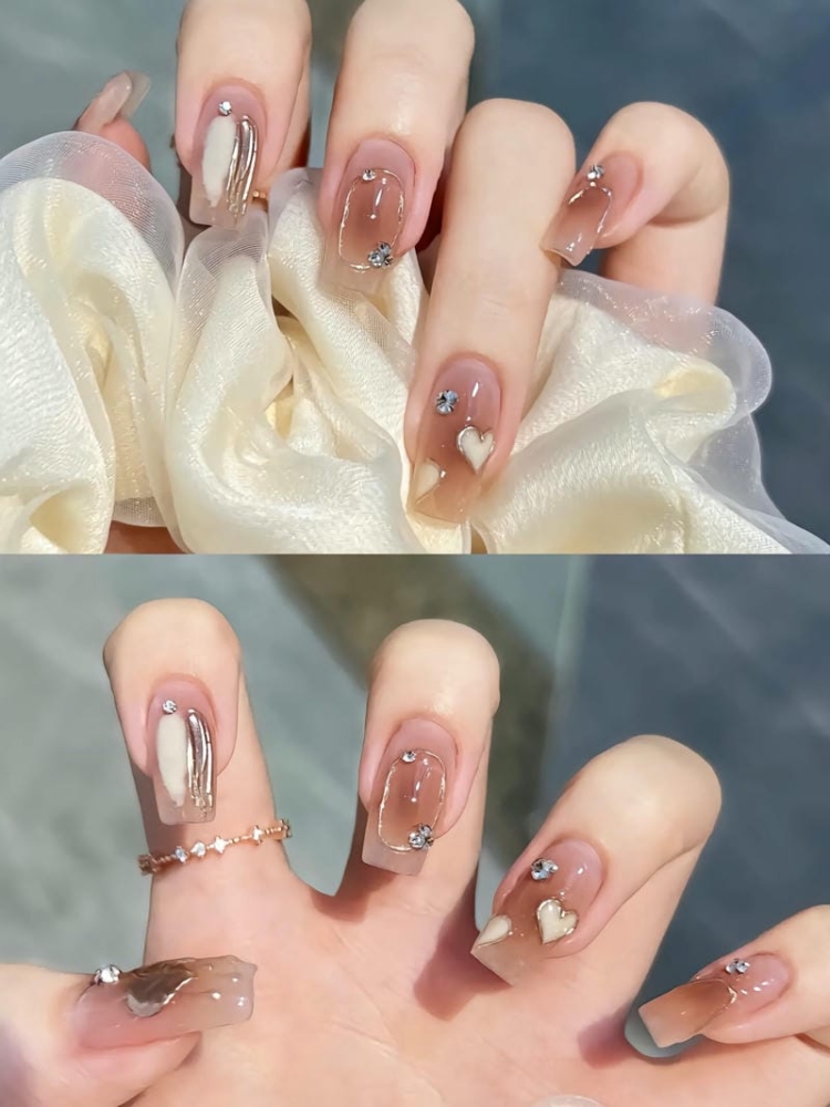Bộ Sưu Tập Mẫu Nail Trái Tim Đơn Giản Và Đẹp Mê Hồn Cho Các Nàng 10 Mau Nail Trai Tim Vien Noi Dep Sang Tay