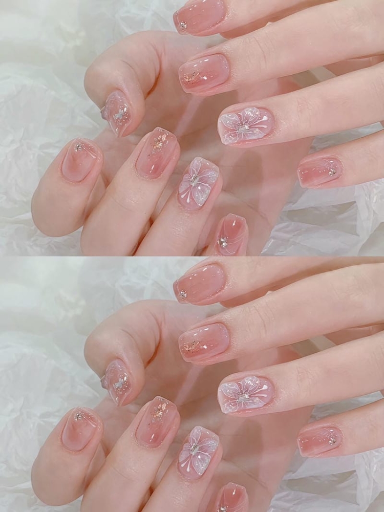 Top 25 mẫu nail bướm vẽ xinh đẹp, quyến rũ và ấn tượng 26 Mau Nail Ve Buom Dep