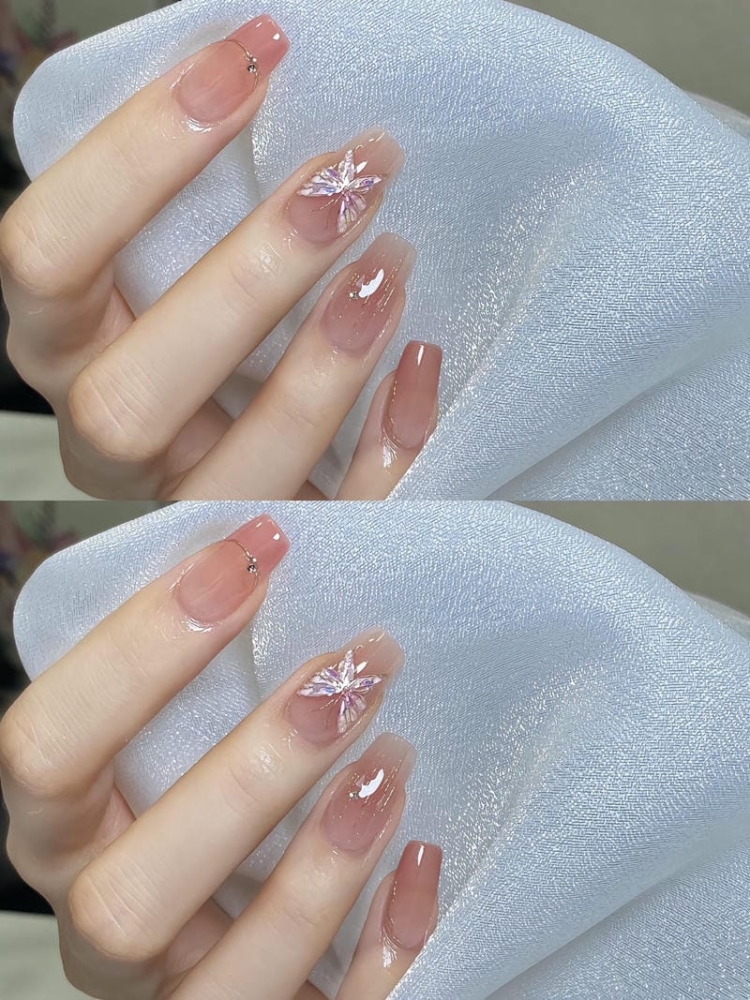 Top 25 mẫu nail bướm vẽ xinh đẹp, quyến rũ và ấn tượng 21 Mau Nail Ve Buom Mau Hong Thach Xinh Xan