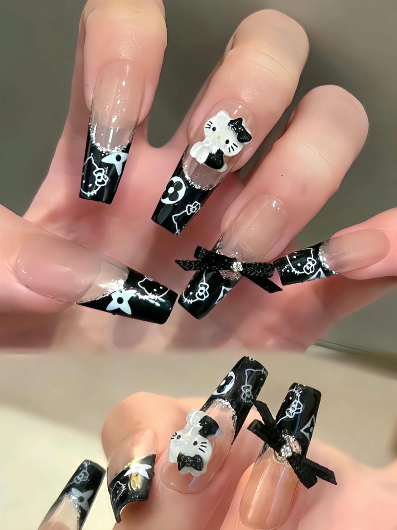 60+ Mẫu Nail Con Mèo Cute Hot Nhất Mau Nail Ve Meo Den Dep