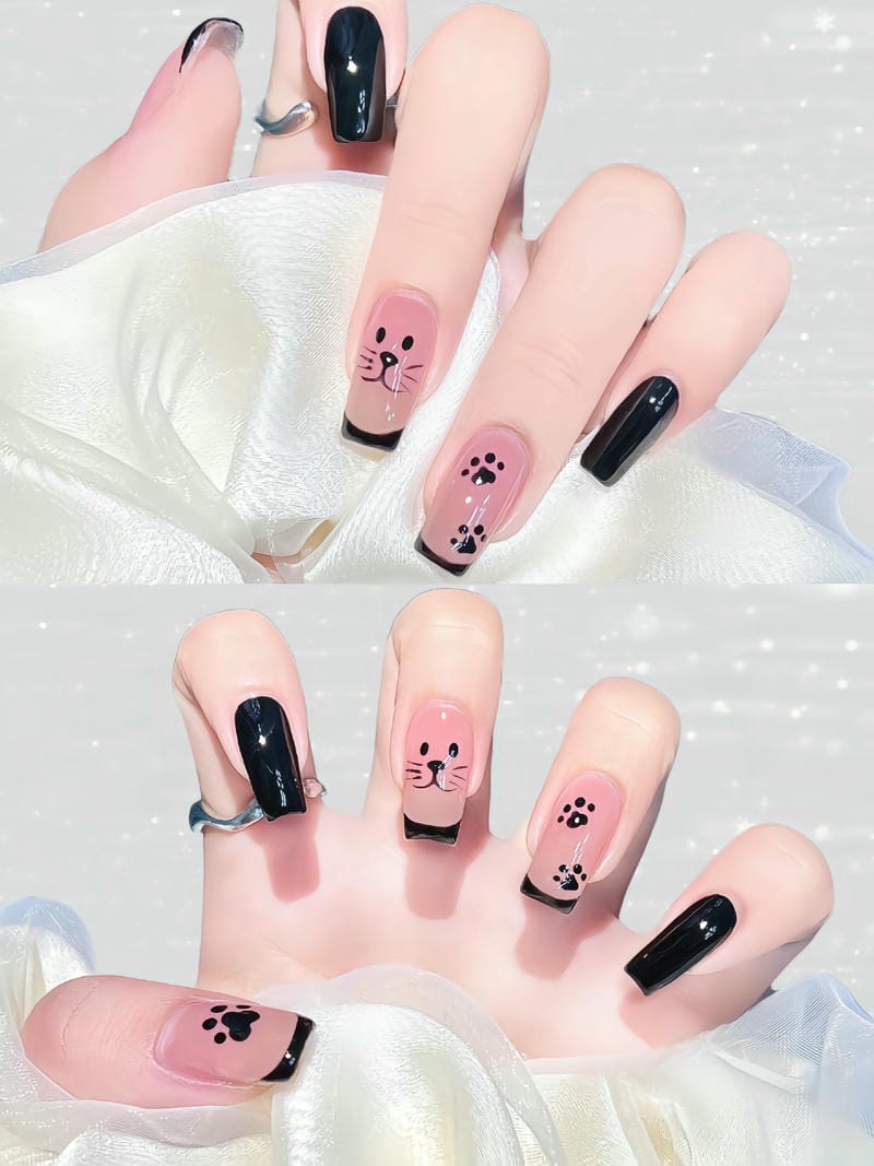 60+ Mẫu Nail Con Mèo Cute Hot Nhất Mau Nail Ve Meo Den Don Gian
