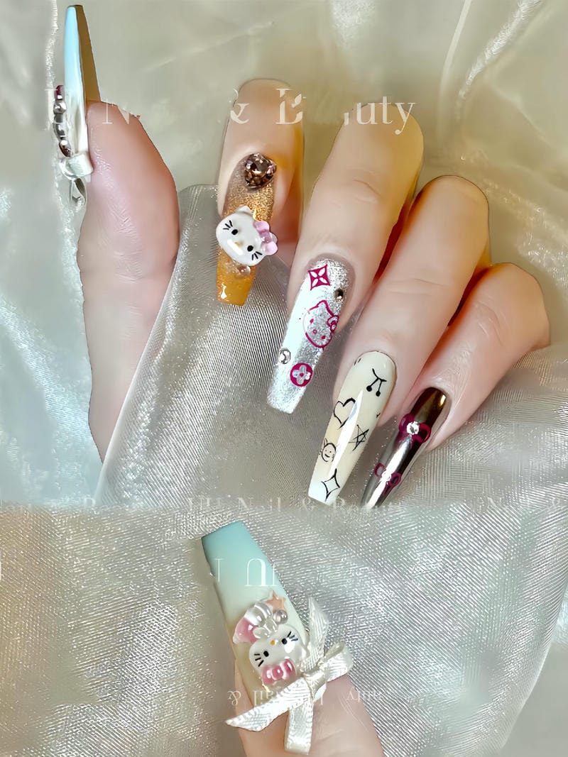 60+ Mẫu Nail Con Mèo Cute Hot Nhất Mau Nail Ve Meo Xinh Xan