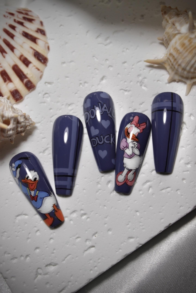 150+ Mẫu nail con vịt đáng yêu, Siêu Cute 5 Mau Nail Vit Donald