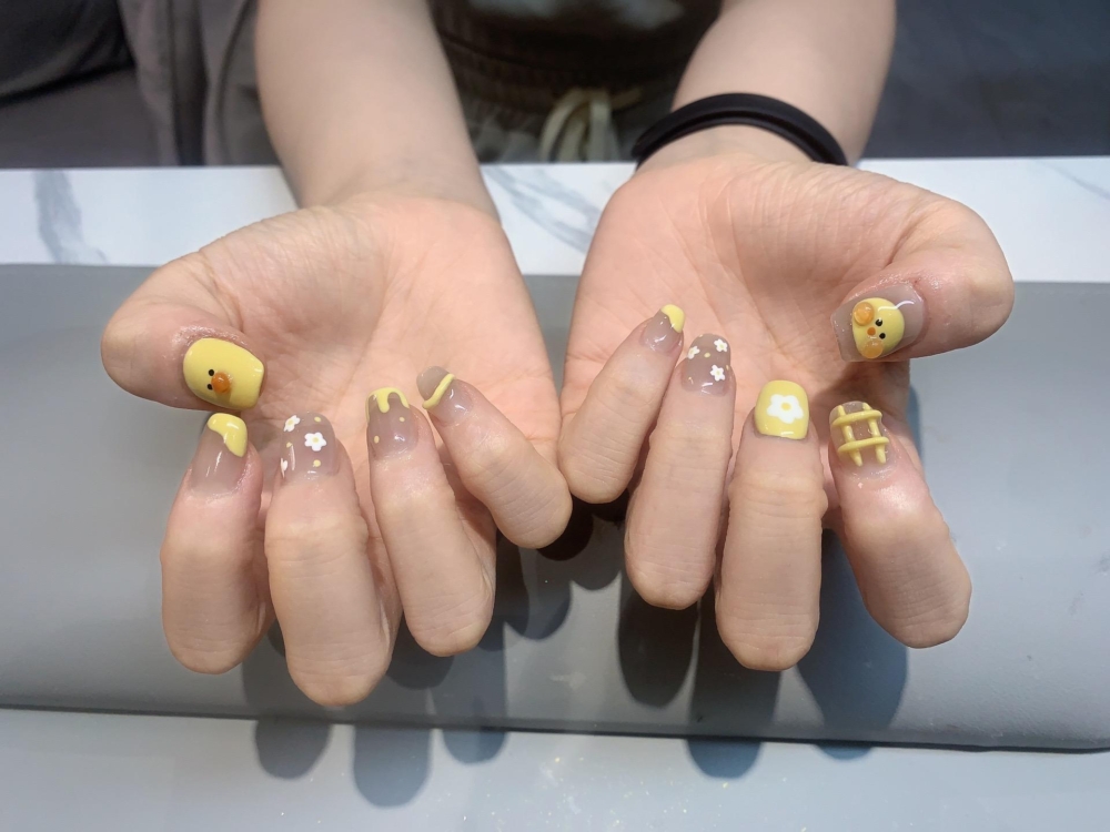 150+ Mẫu nail con vịt đáng yêu, Siêu Cute 10 Nail Con Vit Vang Dang Yeu