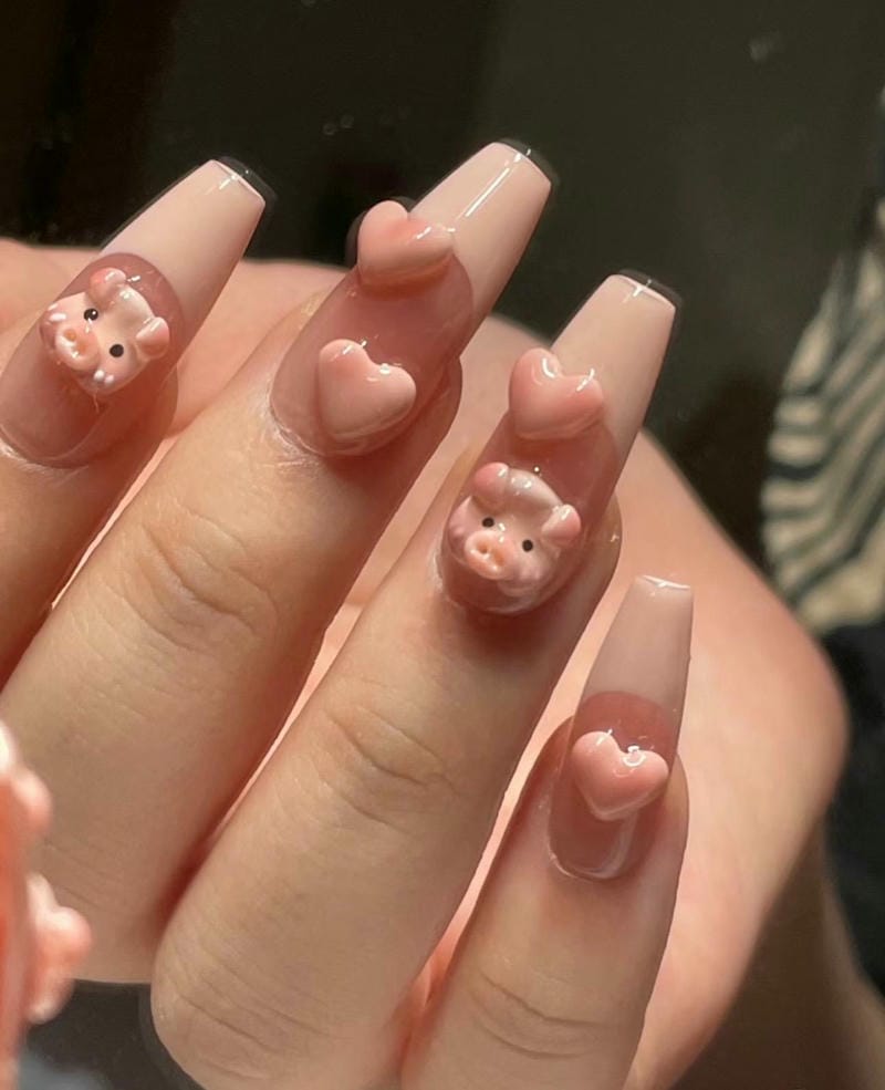 Gợi ý các mẫu nail hình con heo ủn ỉn xinh xắn, đáng yêu 18 Nail Hinh Con Heo Xinh Xan Cute