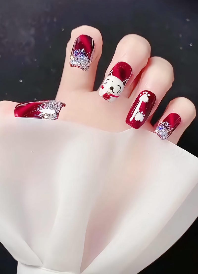 60+ Mẫu Nail Con Mèo Cute Hot Nhất Nail Meo Than Tai Mau Do Xinh Xan