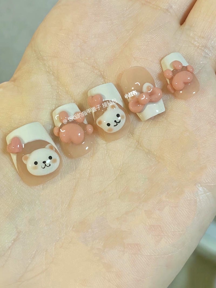 Những Mẫu Nail Hình Con Vật Dễ Thương, Siêu Cute 11 Nail Ve Hinh Con Gau De Thuong