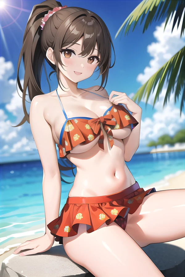 222+ Ảnh anime bikini sexy Hot nhất mùa hè 16 Anh Anime Nu Mac Bikini 1