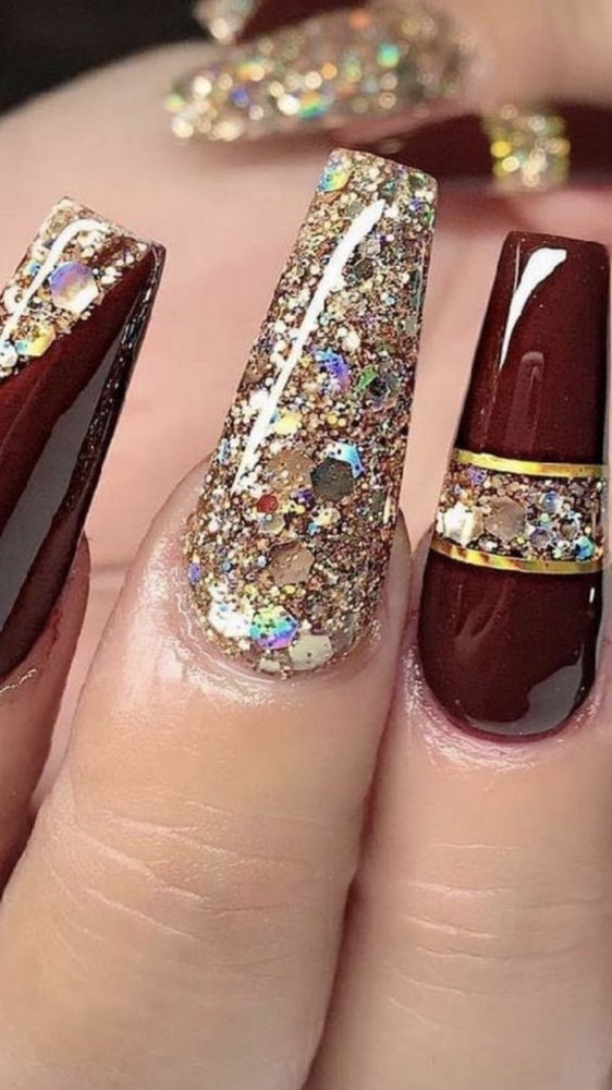 92+Mẫu nail màu đỏ rượu cá tính thu hút 19 Mau Mong Tay Mau Do Dinh Da
