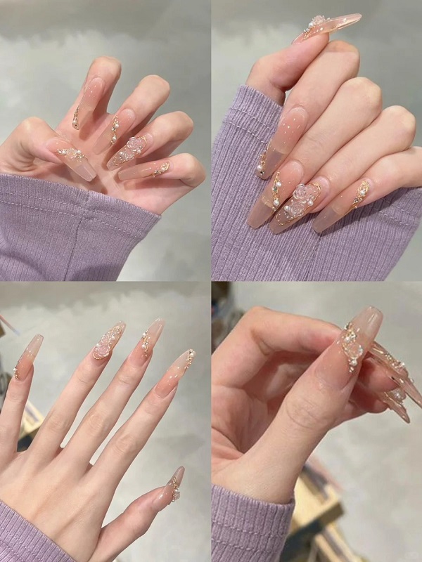 25+ Mẫu Nail Cô Dâu Xinh - Đẹp Lộng Lẫy Trong Ngày Cưới 20 Mong Tay Co Dau 21