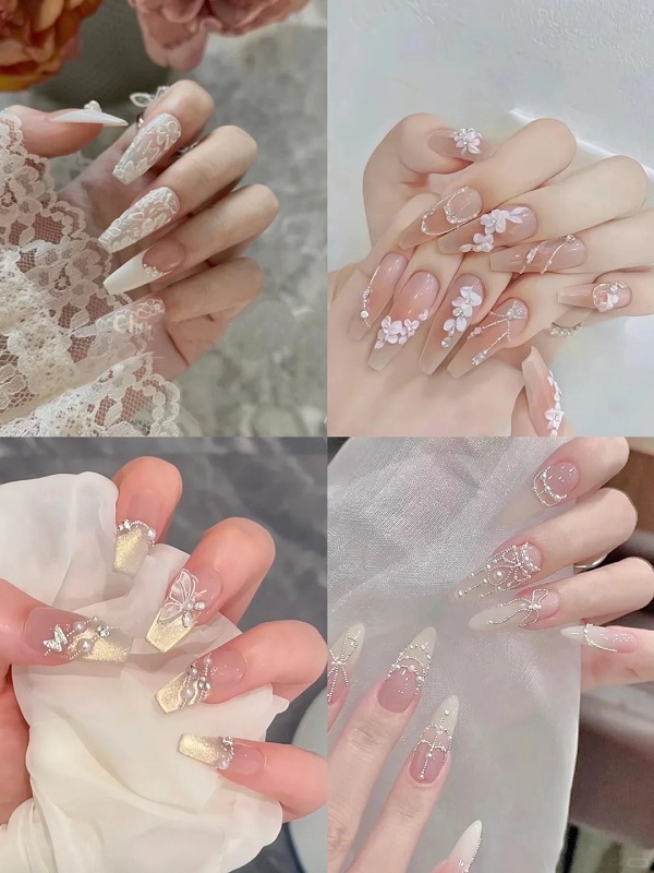 25+ Mẫu Nail Cô Dâu Xinh - Đẹp Lộng Lẫy Trong Ngày Cưới 9 Mong Tay Co Dau 9