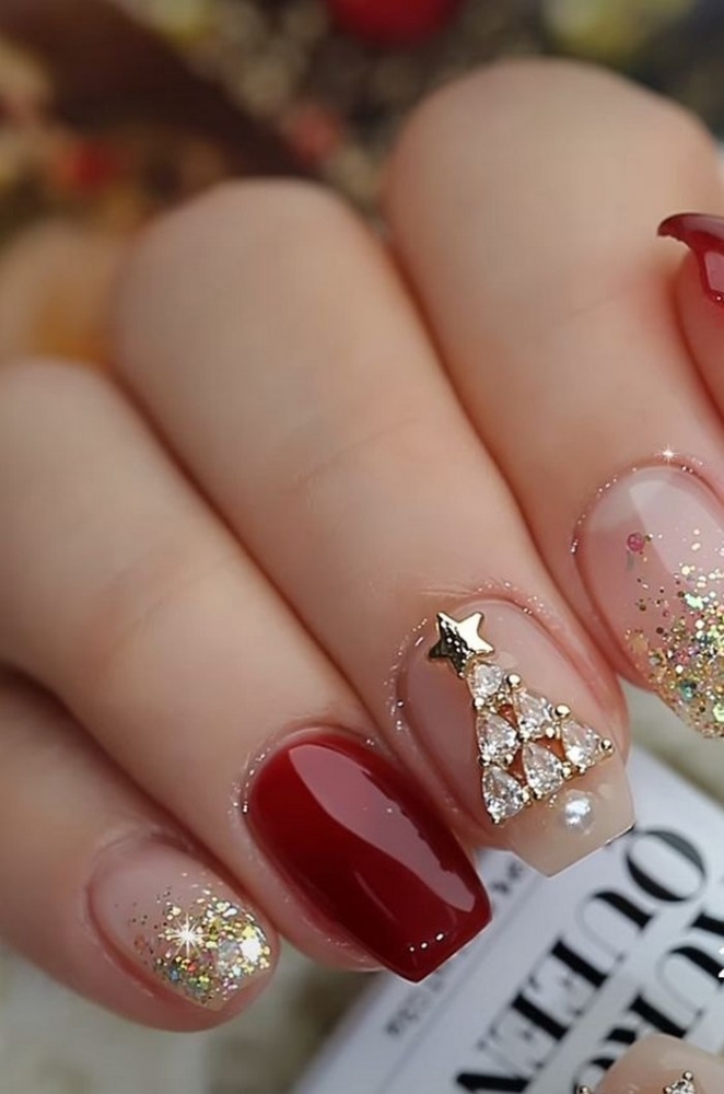 92+Mẫu nail màu đỏ rượu cá tính thu hút 5 Nail Do Ngan Sang