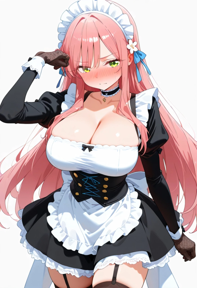 Hinh Hanazono Hahari cosplay maid goi cam