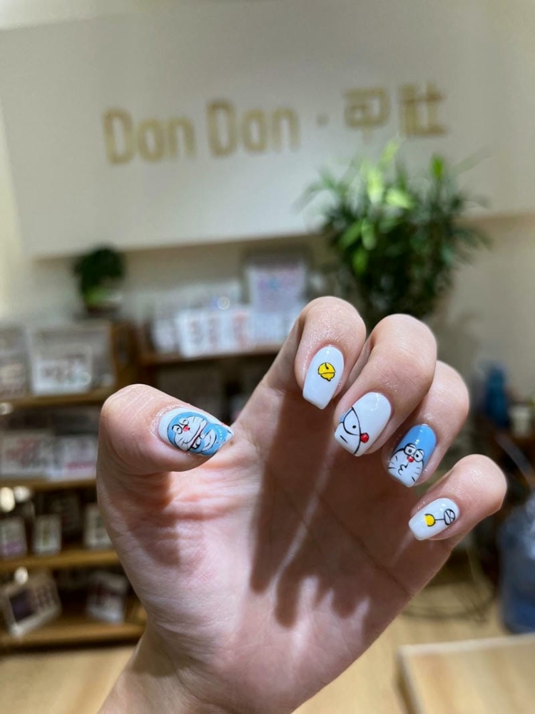 Mau Nail Ve Doraemon Nhe Nhang Don Gian