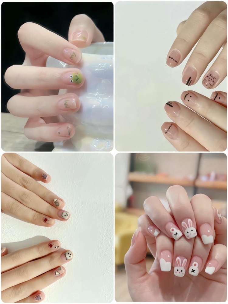 Nhung Mau Nail Ve Hinh Con Vat Don Gian