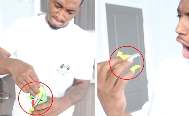 Bàn tay nam giới với bộ móng tay dài được chăm sóc kỹ lưỡng