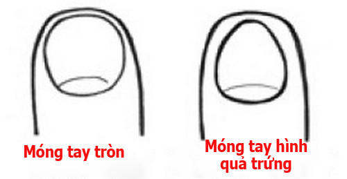 Bàn tay với móng tay tròn hoặc bầu dục được sơn màu hồng nhạt