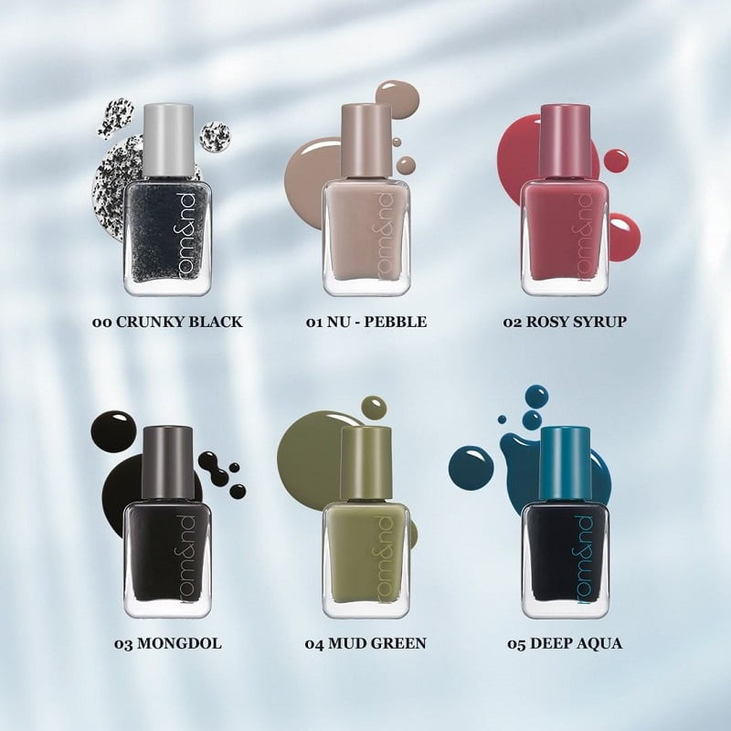 Khám Phá Các Loại Sơn Móng Tay Hàn Quốc Đang Thịnh Hành Nhất Bảng màu sơn móng tay Hàn Quốc tone trầm nhưng lại giúp tôn màu da, đặc biệt là những chị em sở hữu nước da trắng thì càng nổi bật