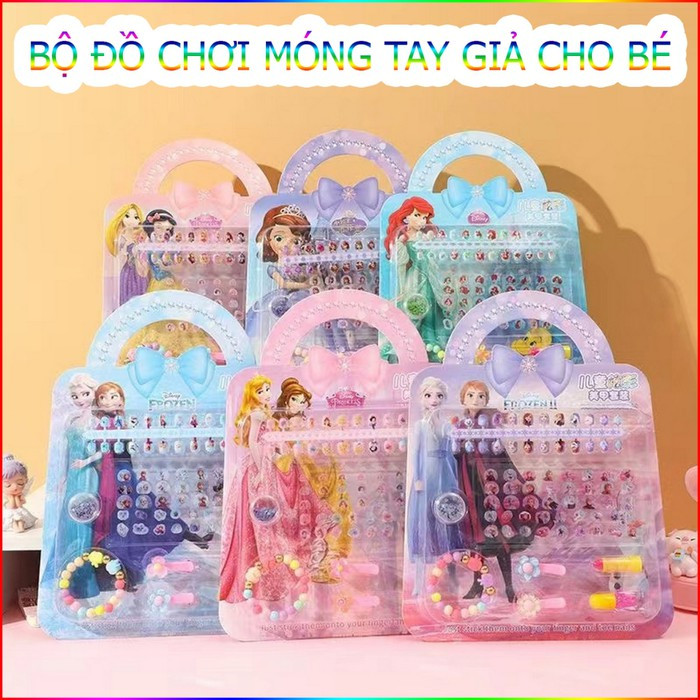 Bộ đồ chơi móng tay giả dễ thương với nhiều phụ kiện