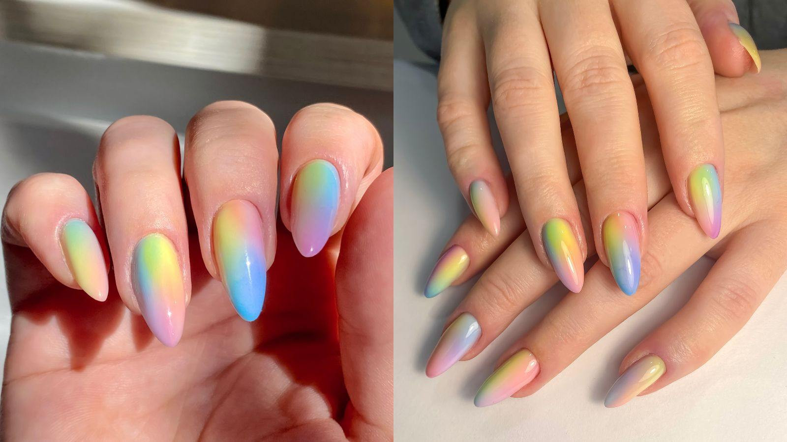 Bộ móng tay 7 màu rực rỡ phù hợp cho những bữa tiệc và sự kiện đặc biệt