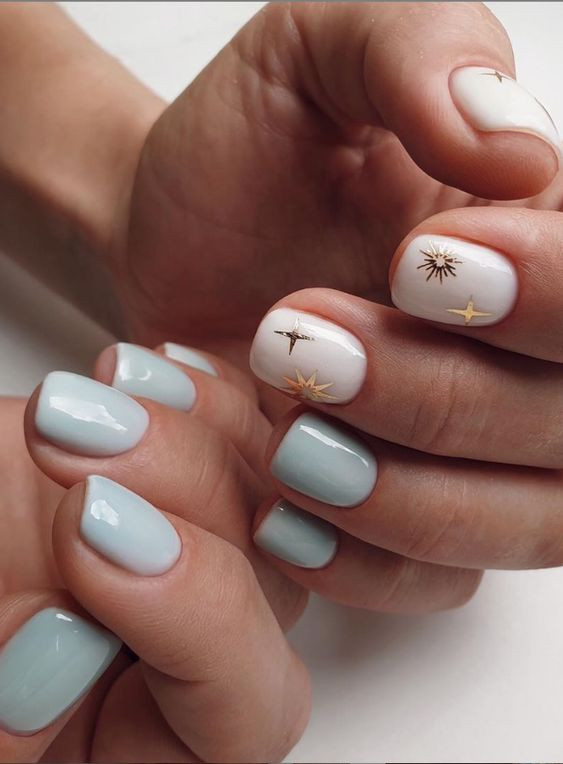 Bộ móng tay ngắn màu hồng pastel thanh lịch