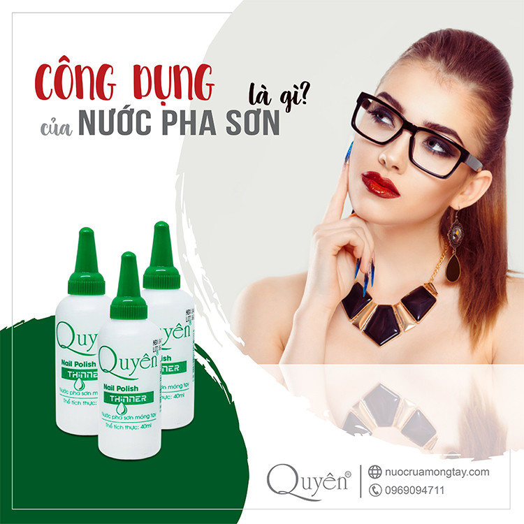 Các chai nước pha sơn móng tay chất lượng cao