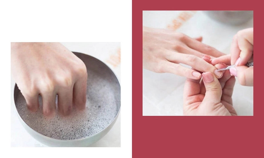 Cách tháo móng úp bằng nước ấm sẽ rất an toàn, hiệu quả