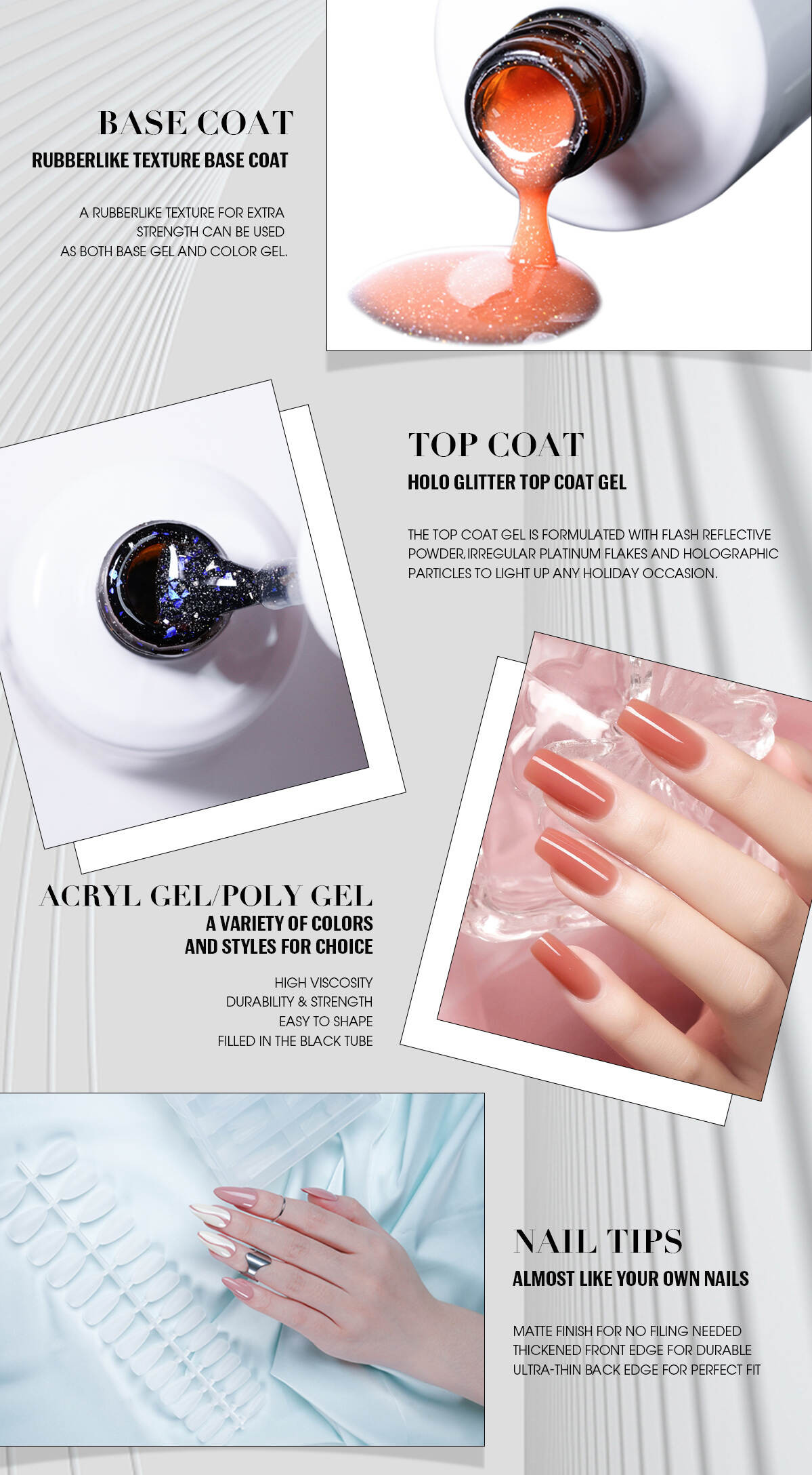 Dòng sản phẩm sơn móng tay gel đa dạng cho họa tiết kẹo mút