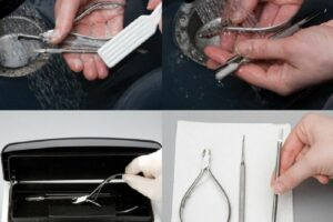 Dụng cụ cắt móng tay được vệ sinh kỹ lưỡng, đảm bảo sức khỏe khi chăm sóc móng và tránh các bệnh về móng