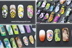 Hình ảnh các mẫu nail do học viên tự tay thiết kế và thực hiện.