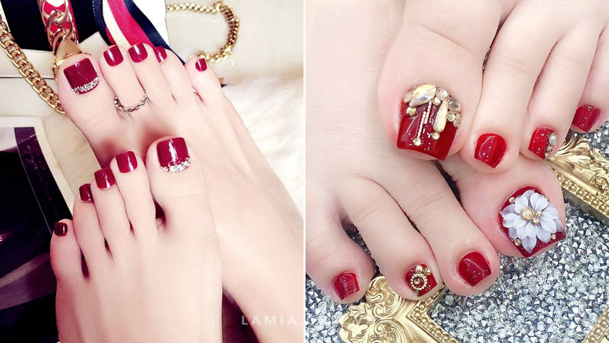 Kiểu móng chân đẹp 2024 tại tiệm nail ở Hà Nội