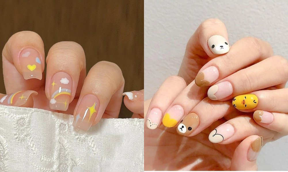 Kiểu móng tay đẹp 2024 dễ thương với gam pastel