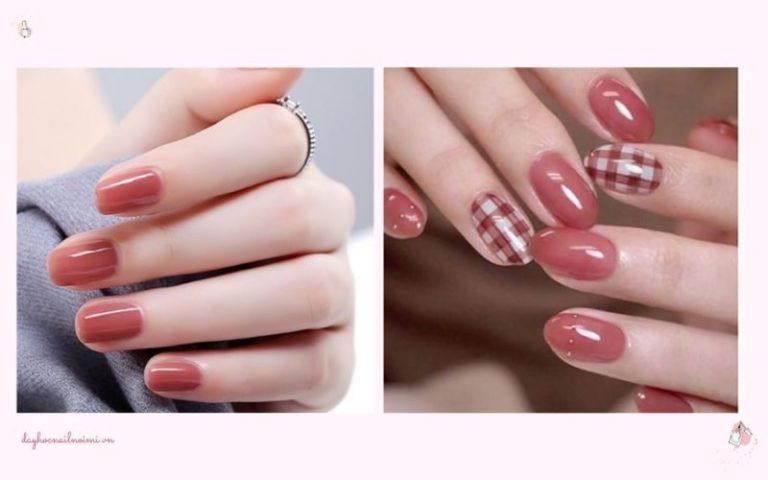 Kiểu móng tay màu đỏ hồng dịu dàng