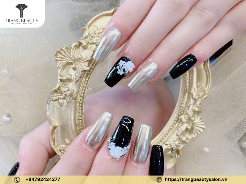 Kiểu sơn gel móng tay đẹp nhám cá tính