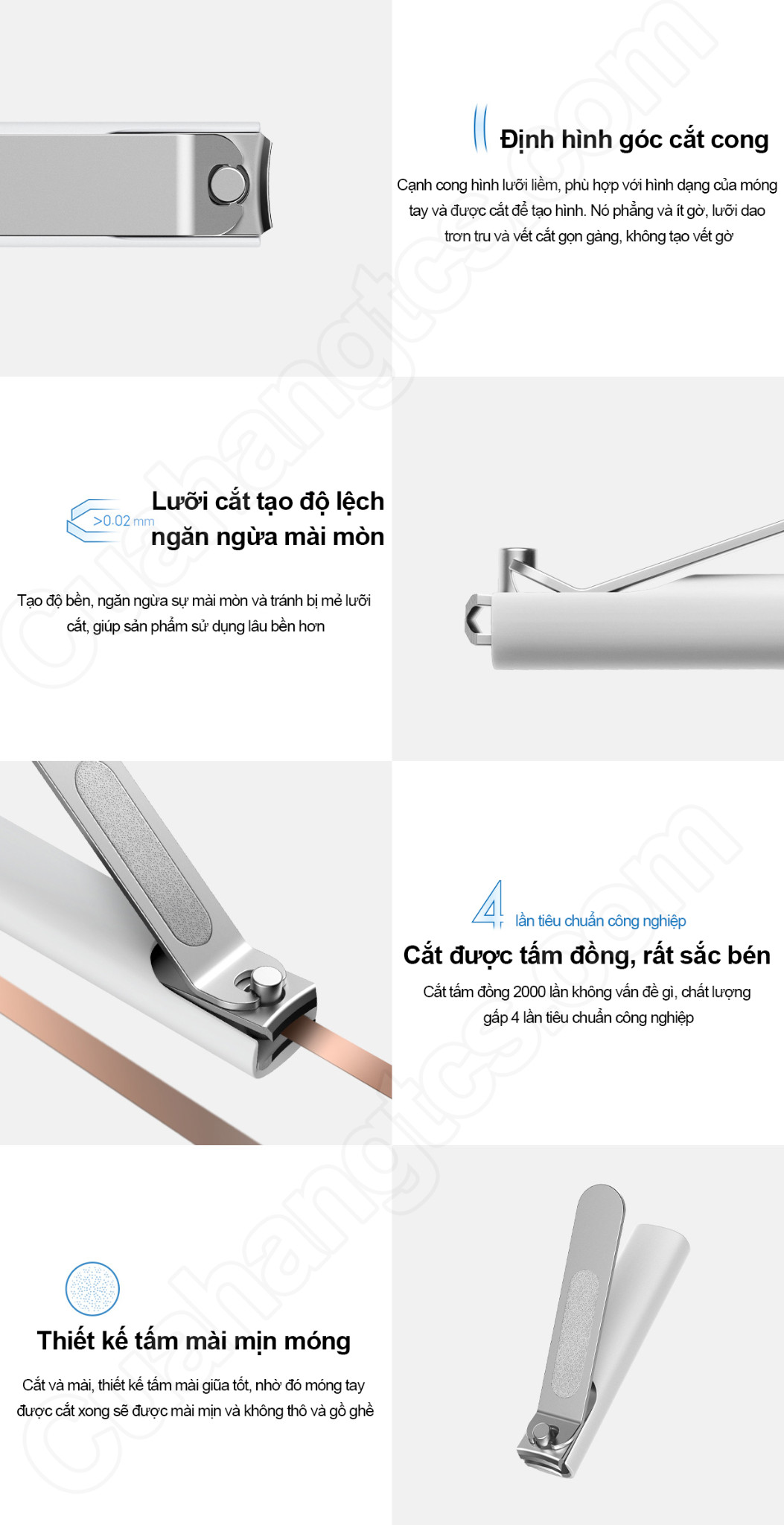 Kìm cắt móng tay Xiaomi với phần nắp bảo quản chứa vụn móng
