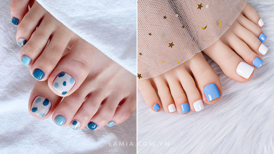 Lựa chọn màu pastel cho móng chân thêm trẻ trung