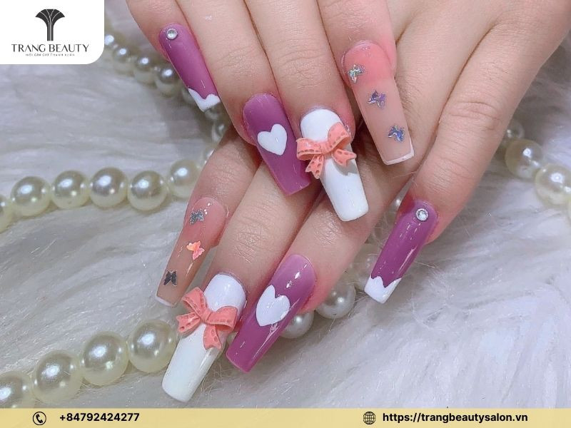 Màu gel móng tay trắng tinh khôi