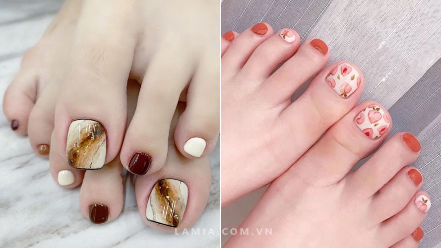 Mẫu móng chân đẹp tại một tiệm nail ở TP.HCM